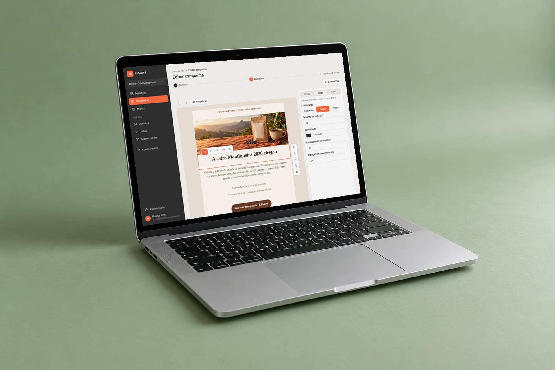 InBound on a laptop